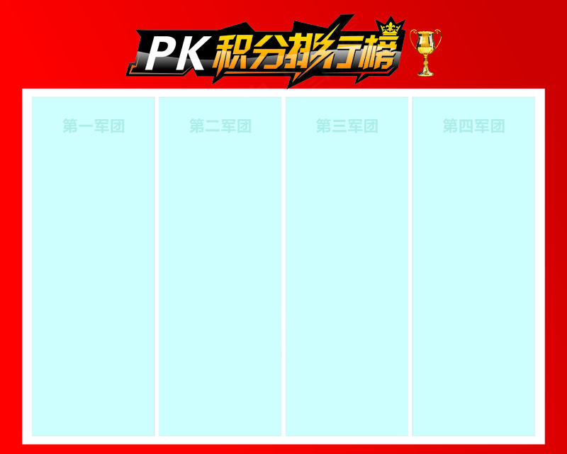积分榜  业绩PK榜cdr矢量模版下载