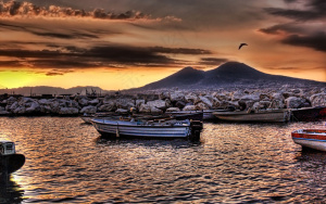 朝霞夕阳美景