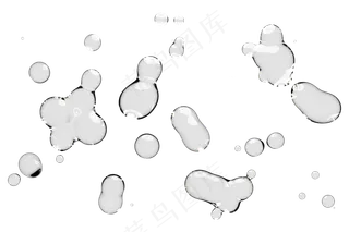 透明无背景水滴液体26免扣元素