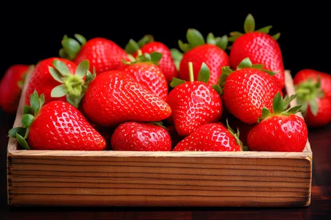 新鲜草莓水果摄影图