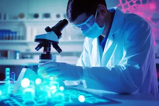 科研人员实验室器材科学摄影图