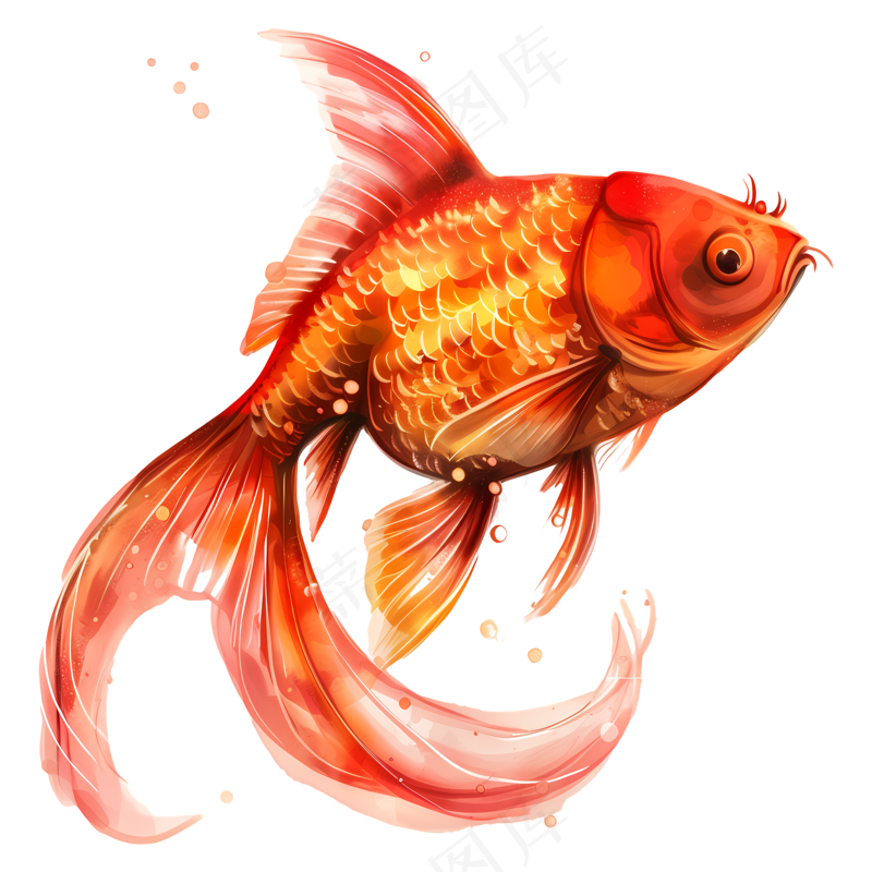 免扣红色的大鲤鱼