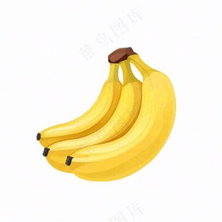 香蕉水果卡通插画免抠