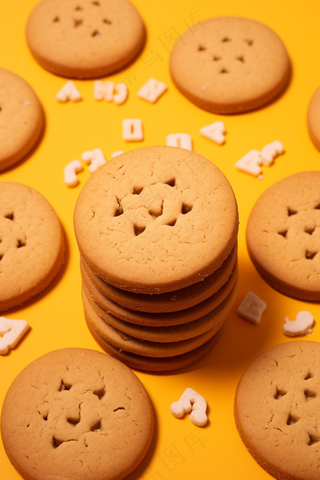 曲奇饼饼干酥脆下午茶美味零食美食摄影图