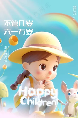 儿童节节日活动海报