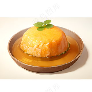 橙色果冻糕点美食西式7