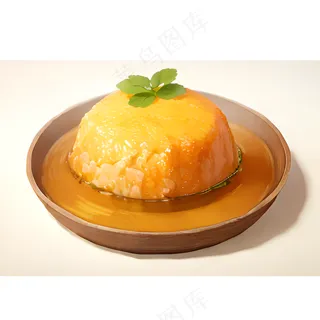 橙色果冻糕点美食西式7