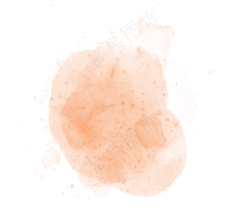 中国新年传统水墨晕染彩色免扣图片素材88