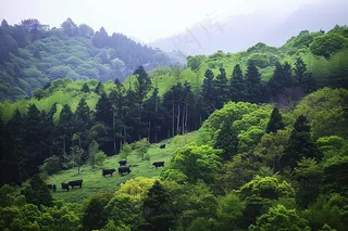 森林深处山林摄影图