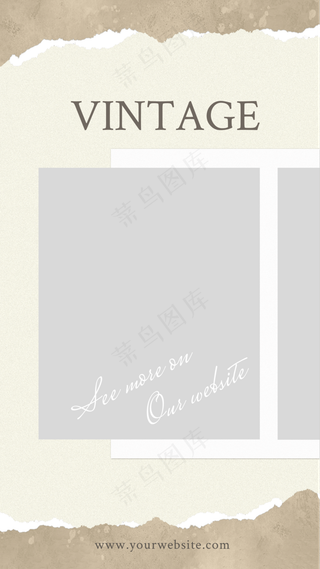 棕色背景撕裂风照片竖立形相册15