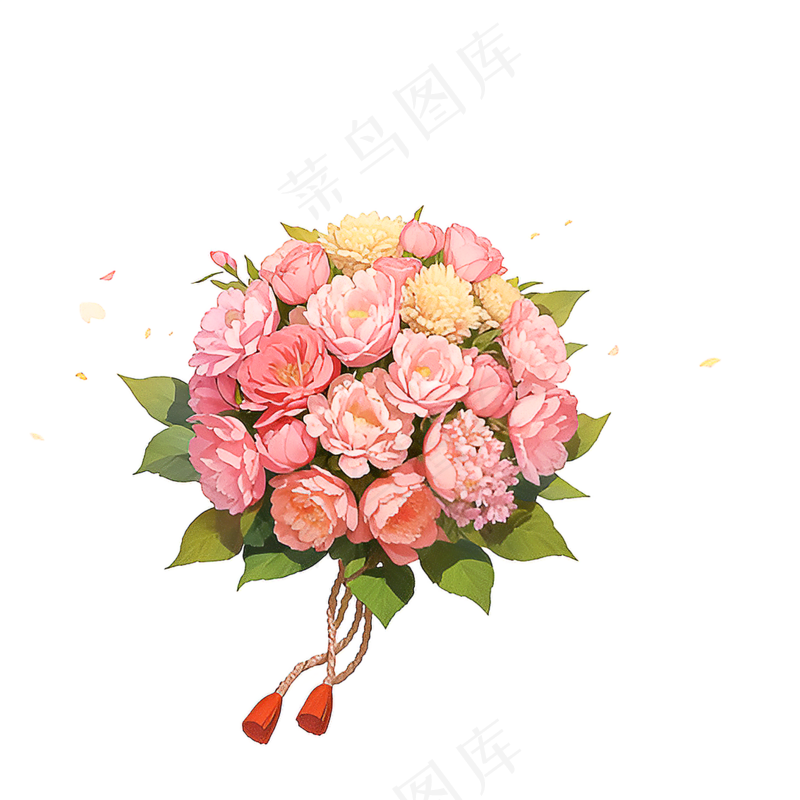 粉色花朵桃花玫瑰免抠素材49