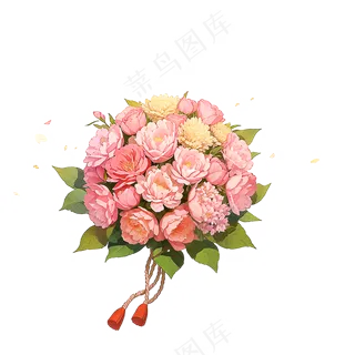 粉色花朵桃花玫瑰免抠素材49