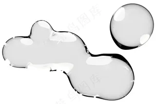 透明水滴白色背景27图片素材
