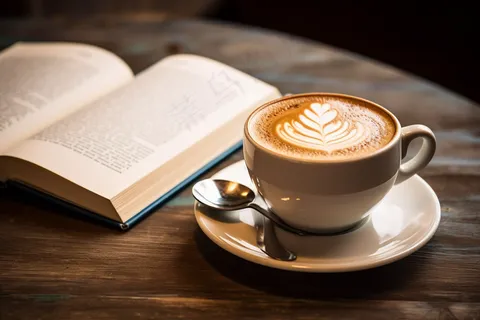 书桌上的咖啡下午茶书本摄影图 书桌上的咖啡下午茶书本摄影图