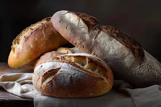 全麦面包欧包美食摄影图