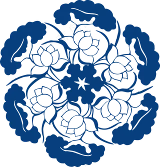 古代青花瓷图案花纹中国风图案祥云纹理传统图腾PNG免扣素材