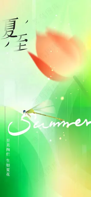 夏至节气传统活动海报