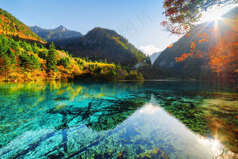 湖光山色图片