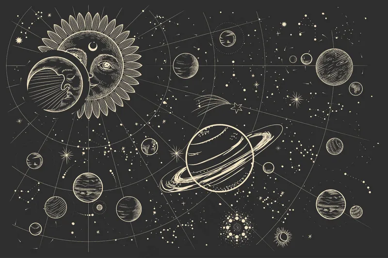 星座符号元素ai矢量模版下载