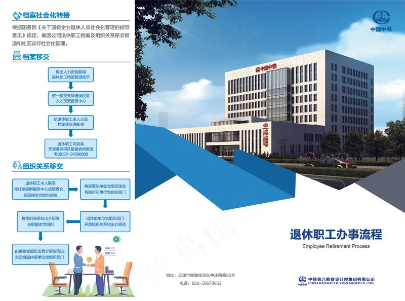 职工退休折页定稿ai矢量模版下载