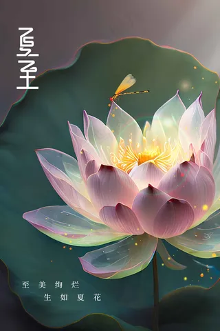 夏至节气传统海报