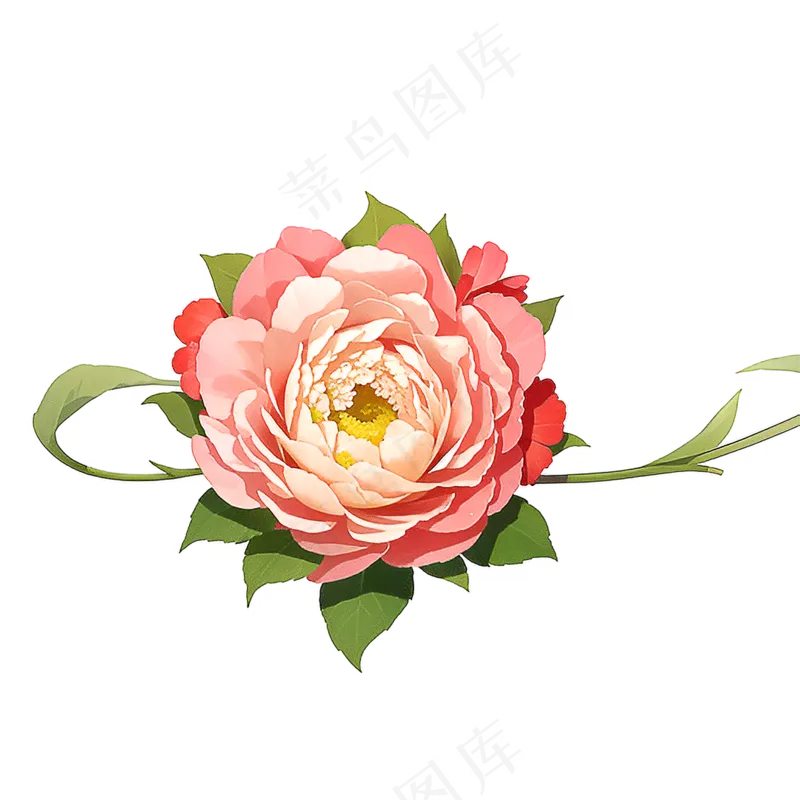 粉色花朵桃花玫瑰免抠素材77