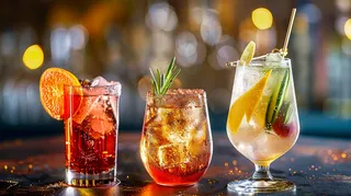 夏日冰镇汽水气泡果酒饮料摄影图