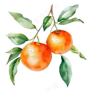 橘子砂糖橘手绘插画插图免抠 橘子砂糖橘手绘插画插图免抠