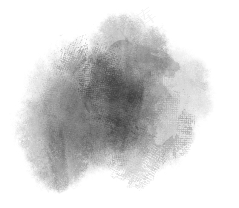 中国新年传统水墨晕染彩色免扣图片素材79