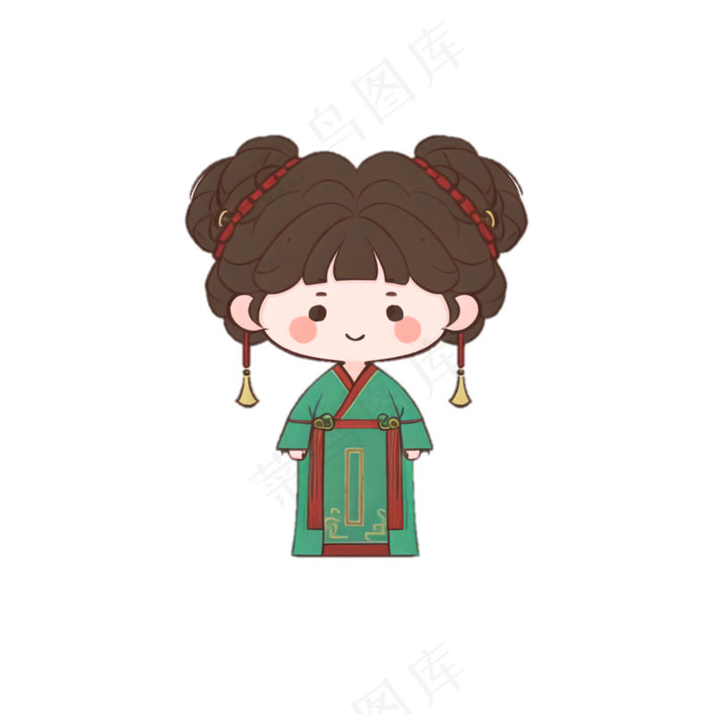 可爱Q版汉服卡通女生 (1)