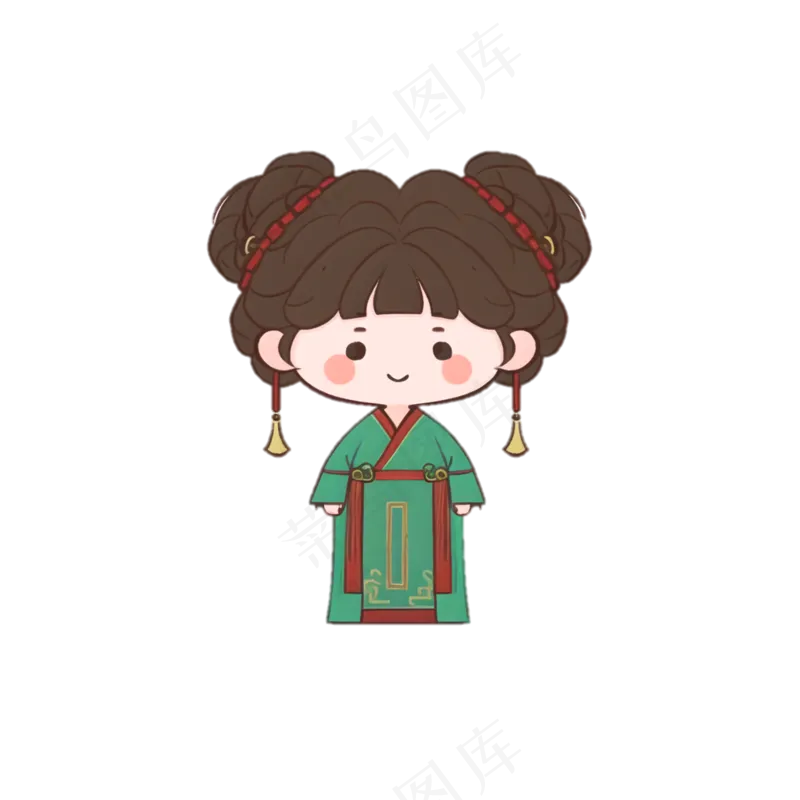 可爱Q版汉服卡通女生 (1)