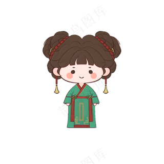 可爱Q版汉服卡通女生 (1)