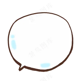 卡通聊天对话方框气泡可爱边框PNG透明免抠装饰图案 PS设计