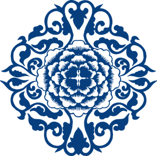 古代青花瓷图案花纹中国风图案祥云纹理传统图腾矢量AI设计PNG免扣素材