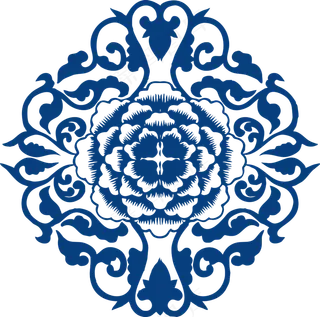 古代青花瓷图案花纹中国风图案祥云纹理传统图腾矢量AI设计PNG免扣素材