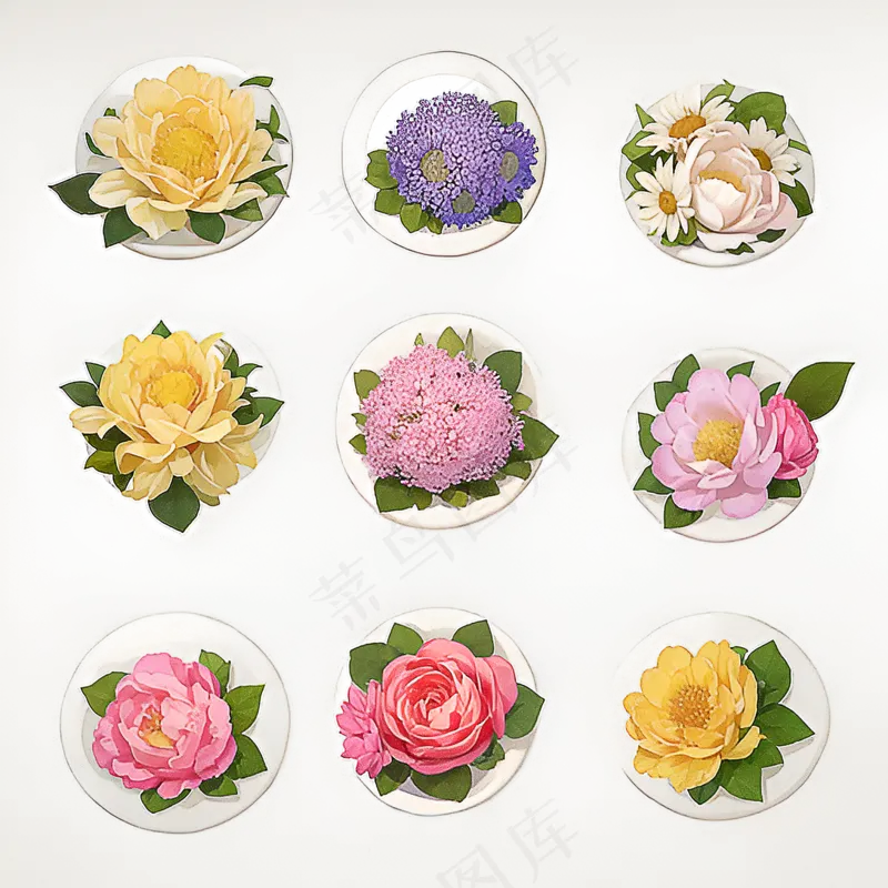 红色黄色粉色玫瑰花免抠素材1