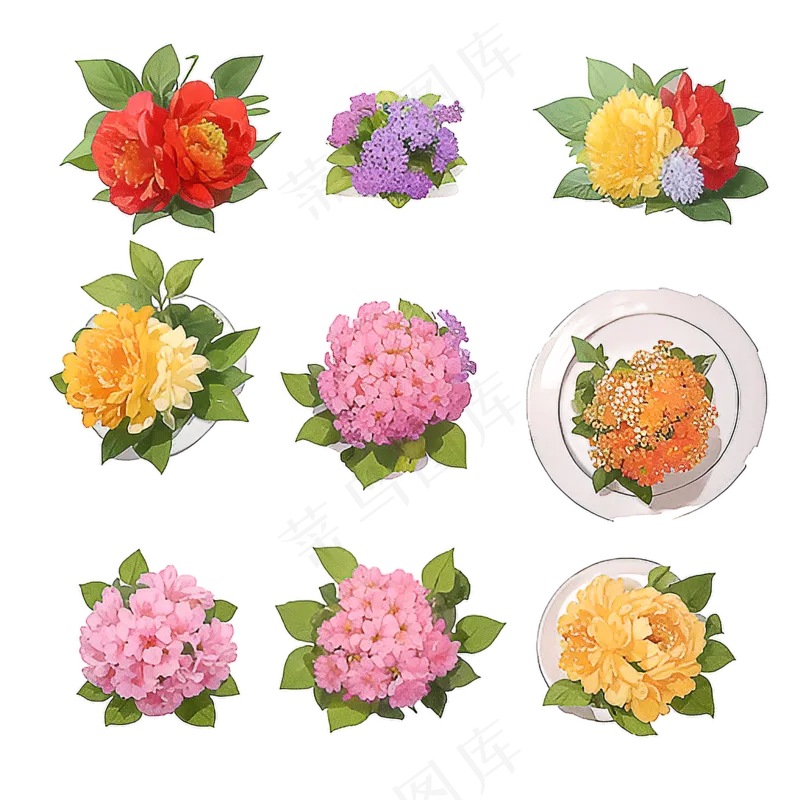 红色黄色粉色玫瑰花免抠素材21