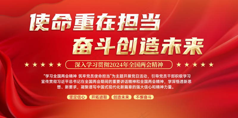 两会精神展板  全国两会  学习贯彻两会  红色大气展板   汇报展板