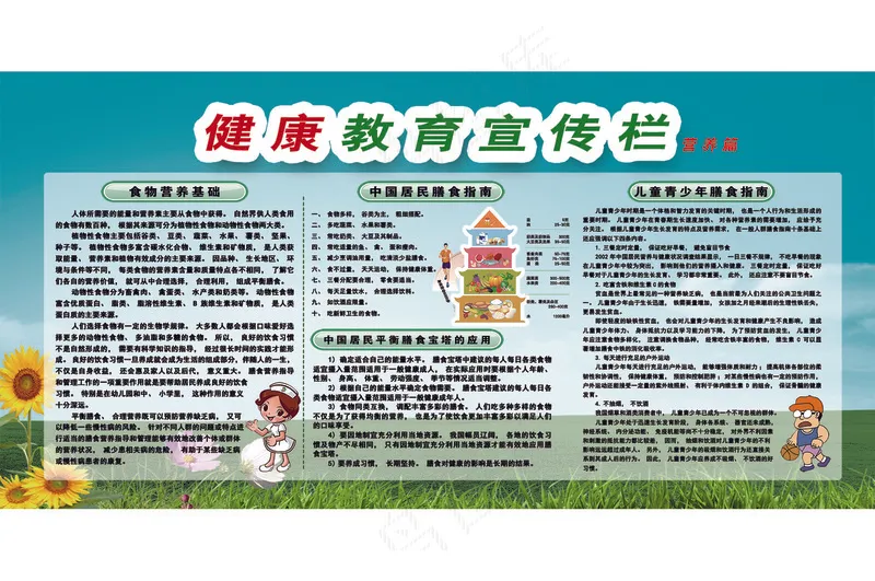 健康教育宣传营养篇psd模版下载