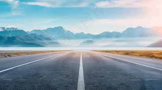 日出朝霞云雾摄影图