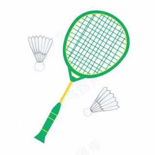 羽毛球器械运动卡通插画免抠