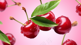 红樱桃车厘子水果新鲜摄影图