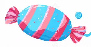 糖果甜蜜卡通插画免抠