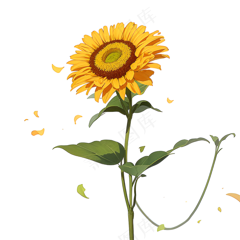 黄色向日葵免抠素材74