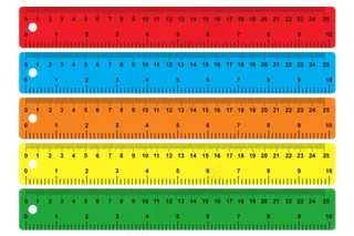彩色直尺装饰元素矢量免扣AI素材