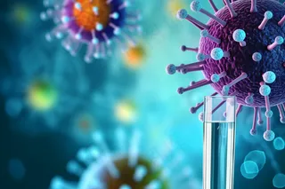 医疗细菌病毒细胞3D渲染图