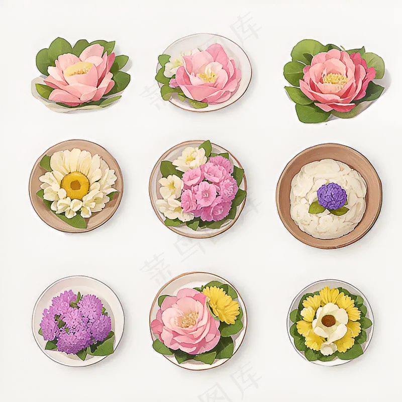 红色黄色粉色玫瑰花免抠素材65