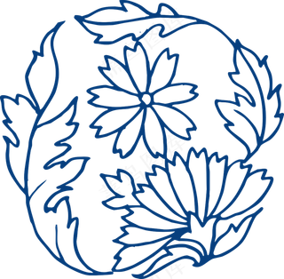 古代青花瓷图案花纹中国风图案祥云纹理传统图腾矢量AI设计免扣素材