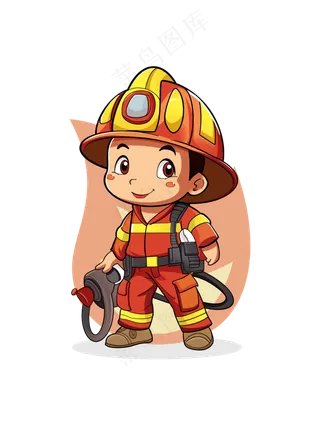 卡通消防员PNG素材