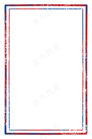 红色中国风复古边框